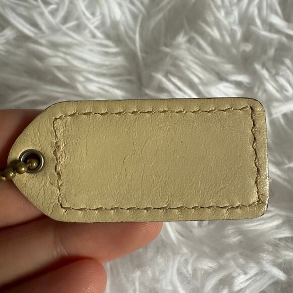 y2k 1.5" Vintage COACH Fob Bag Charm Hang tag Hangtag - Picture 2 of 2